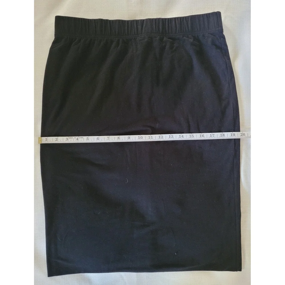 NWT Peruvian Connection Size XL Black Double Layer Knee Length Pencil Skirt - Picture 3 of 4